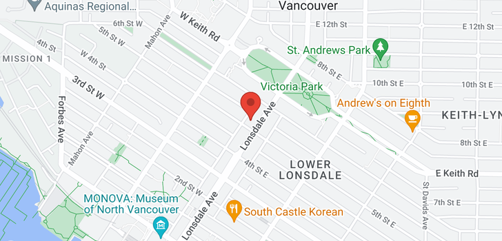 map of 702 505 LONSDALE AVENUE
